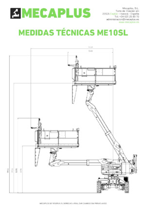 Колісні телескопічні підйомники Mecaplús ME10SL