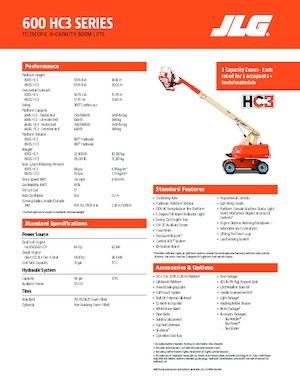 Колісні телескопічні підйомники JLG 600S HC3