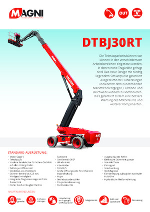 Колісні телескопічні підйомники MAGNI DTBJ30RT