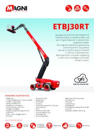 Колісні телескопічні підйомники MAGNI ETBJ30RT