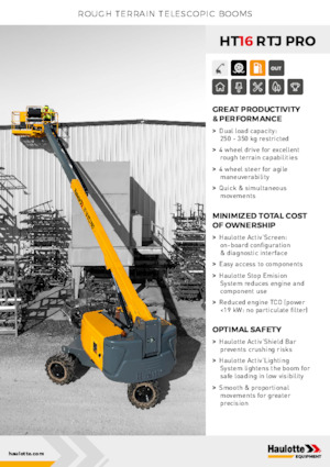 Колісні телескопічні підйомники Haulotte HT16 RTJ PRO