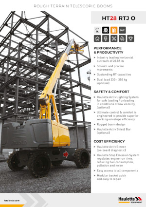 Колісні телескопічні підйомники Haulotte HT28 RTJ O