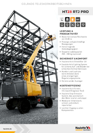 Колісні телескопічні підйомники Haulotte HT28 RTJ PRO