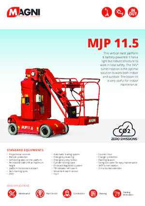 Колісні телескопічні підйомники MAGNI MJP11.5