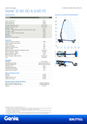 Колісні телескопічні підйомники Genie S-60 FE
