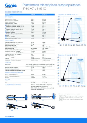 Колісні телескопічні підйомники Genie S-85 XC