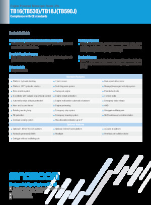 Колісні телескопічні підйомники Sinoboom TB18J