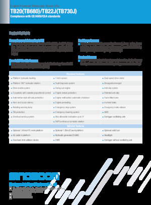 Колісні телескопічні підйомники Sinoboom TB22J
