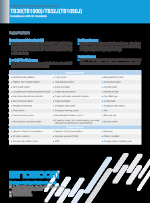 Колісні телескопічні підйомники Sinoboom TB30