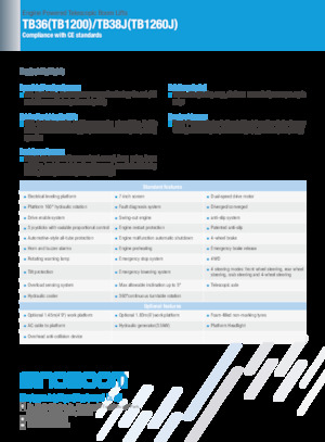 Колісні телескопічні підйомники Sinoboom TB36