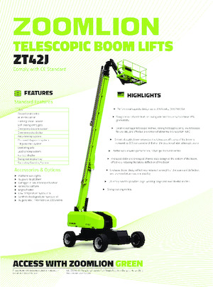 Колісні телескопічні підйомники Zoomlion ZT42J