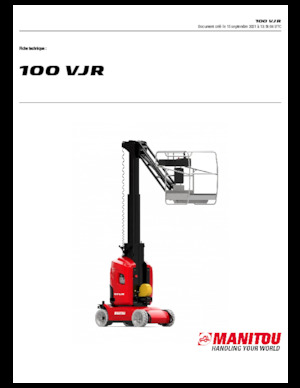 Підйомники з однією вертикальною щоглою Manitou 100 VJR