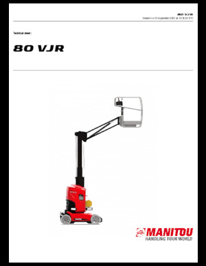 Підйомники з однією вертикальною щоглою Manitou 80 VJR