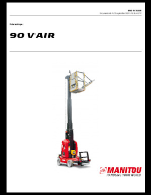 Підйомники з однією вертикальною щоглою Manitou 90 V´Air