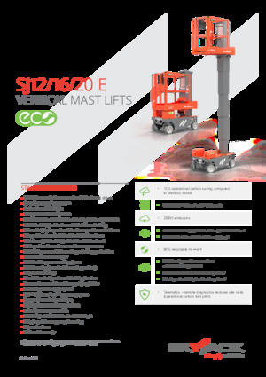 Підйомники з однією вертикальною щоглою Skyjack SJ 12 E