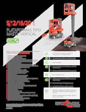 Підйомники з однією вертикальною щоглою Skyjack SJ 12 E