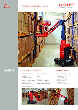 Підйомники з однією вертикальною щоглою ELS Lift VM 10-J