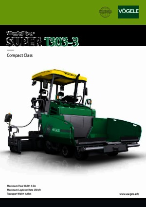 Колісні асфальтоукладальники Vögele Super 1303-3