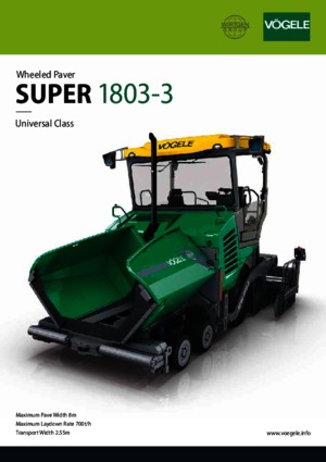 Колісні асфальтоукладальники Vögele Super 1803-3