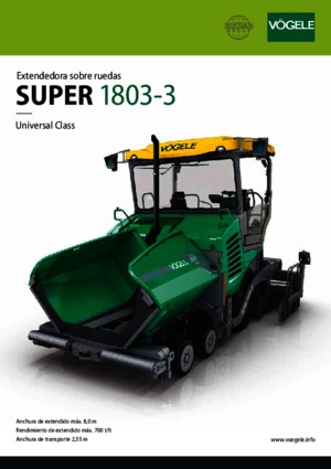 Колісні асфальтоукладальники Vögele Super 1803-3