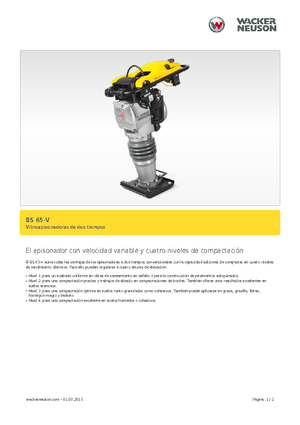 Бензинові та дизельні трамбовки Wacker BS 65 V 11