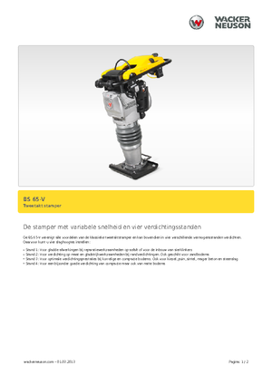 Бензинові та дизельні трамбовки Wacker BS 65 V 11
