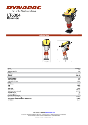 Бензинові та дизельні трамбовки Dynapac LT 6004 11