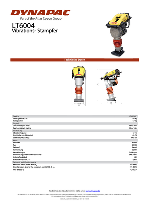 Бензинові та дизельні трамбовки Dynapac LT 6004 9