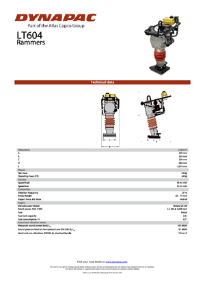 Бензинові та дизельні трамбовки Dynapac LT 604-9
