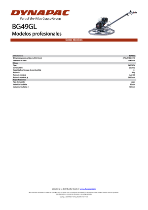 Мотоблоки Dynapac BG 49 GL