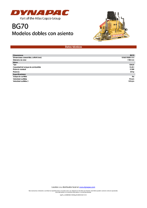 Самохідні подвійні кельми Dynapac BG 70