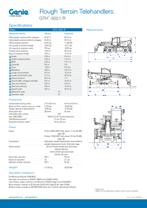 Телескопічні навантажувачі з верхньою будовою Genie GTH 5021 R