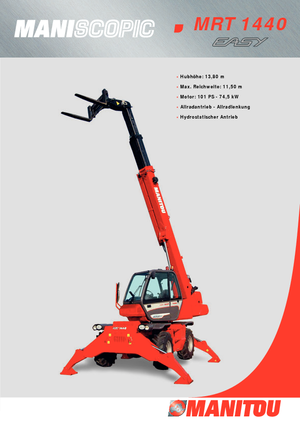 Телескопічні навантажувачі з верхньою будовою Manitou MRT 1440 Easy