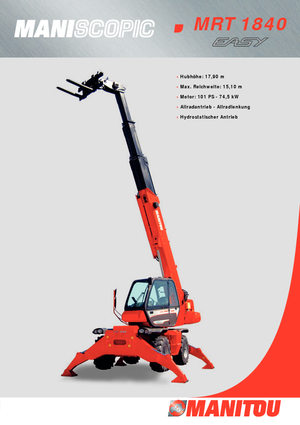 Телескопічні навантажувачі з верхньою будовою Manitou MRT 1840 Easy