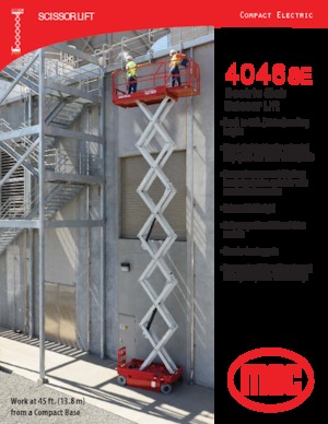 Ножичні підйомники колісні MEC 4046SE