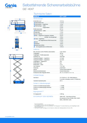 Ножичні підйомники колісні Genie GS-4047