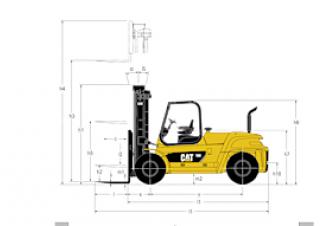 Розміри Caterpillar DP120N 