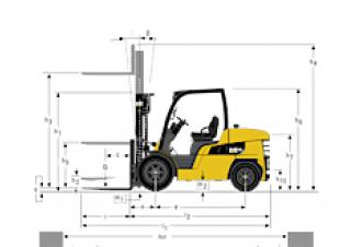 Розміри Caterpillar DP55N 