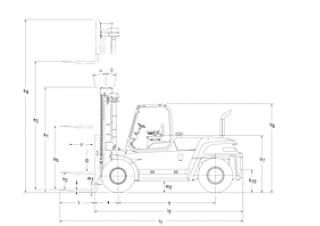 Розміри Mitsubishi FD 80 