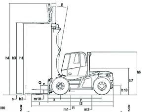 Розміри Linde H 160/1200 D 