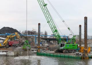 Гусеничні крани - ґратчаста стріла Sennebogen 655E