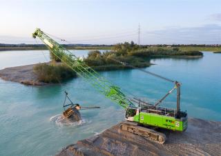 Гусеничні крани - ґратчаста стріла Sennebogen 670E