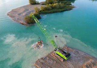 Гусеничні крани - ґратчаста стріла Sennebogen 670E