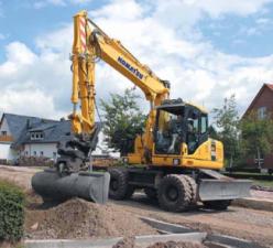 Колісні екскаватори Komatsu PW160-8