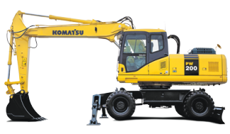 Колісні екскаватори Komatsu PW200-7E0