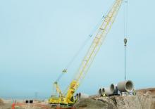 Гусеничні крани - ґратчаста стріла Sennebogen 2200