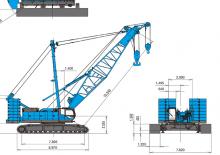 Гусеничні крани - ґратчаста стріла Kobelco CKE2500G