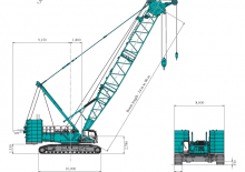 Гусеничні крани - ґратчаста стріла Kobelco CKE3000G