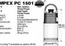 Каналізаційні насоси Pumpex PC 1501 N 32