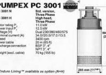 Каналізаційні насоси Pumpex PC 3001 V